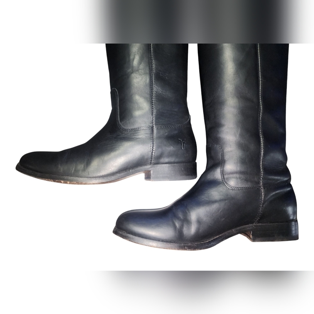 Frye Melissa Button 77167 Leather Slip On Mid Calf Boots, Women's 6​ - Picture 3 of 13
